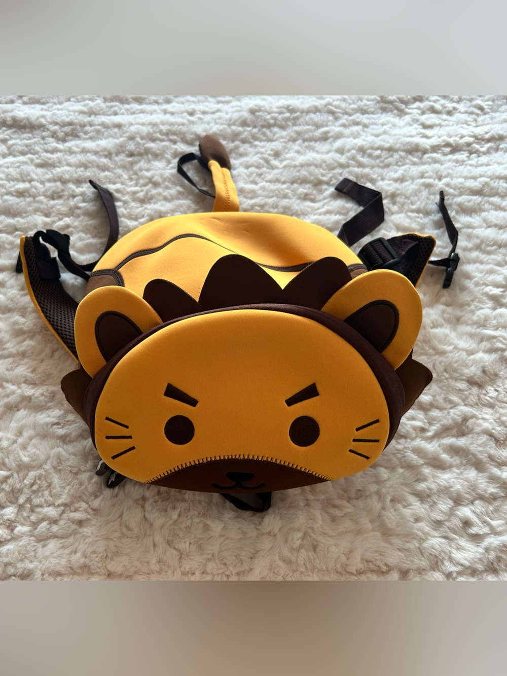 Kids Lion Backpack - Yellow Brown Cute Animal Design